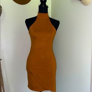 Rust High Neck Bodycon Mini💄💋